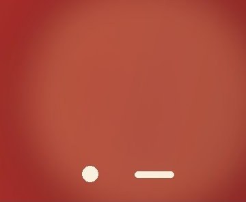 The pencil is gone and the red gradient carries on naturally; the dot and bar are unchanged