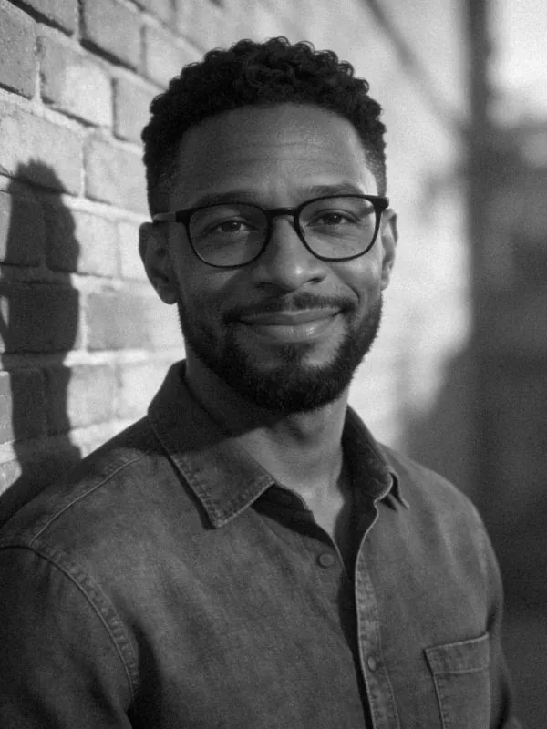 Original: a black-and-white portrait photo