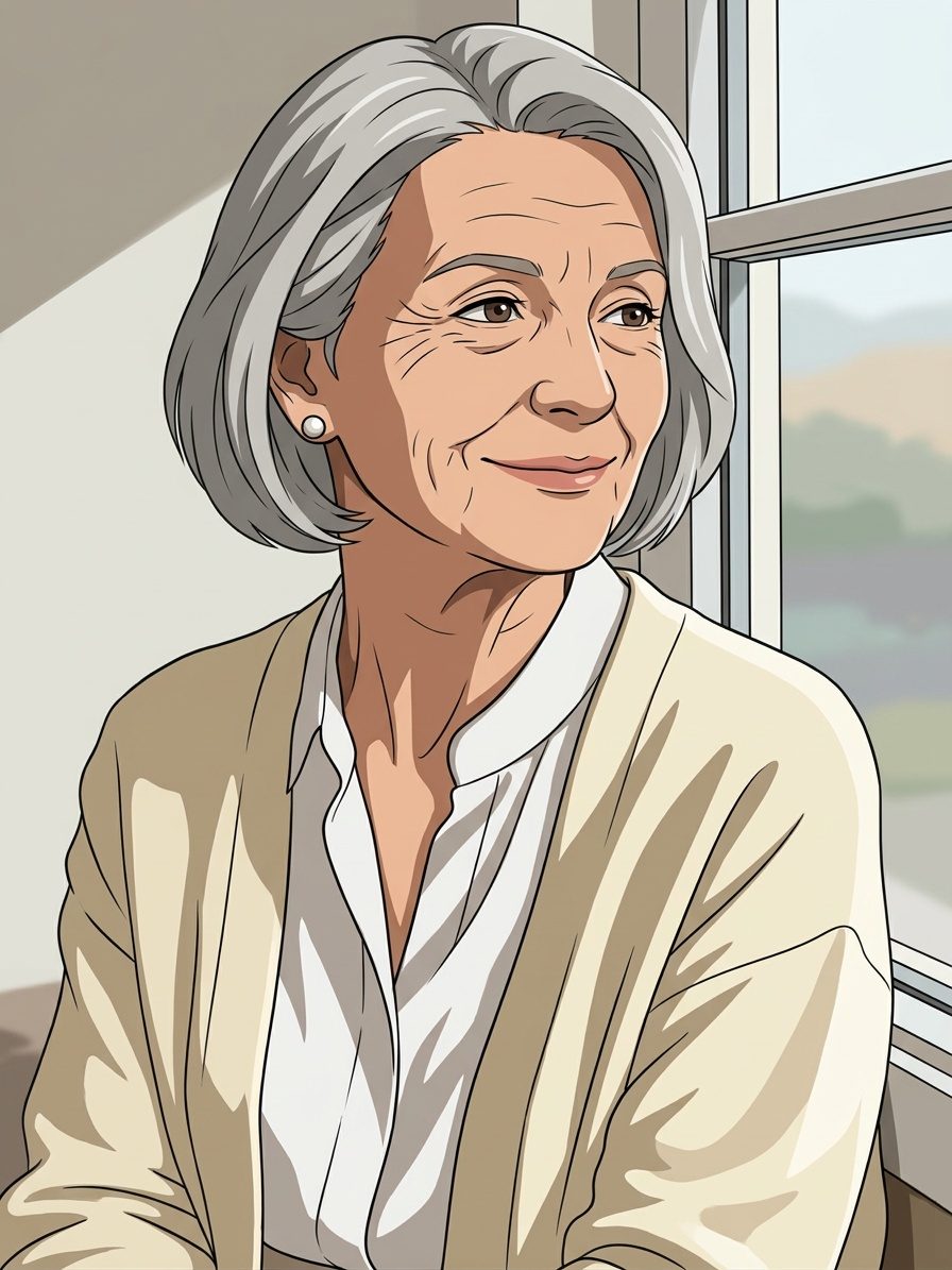 Portrait in the Japanese anime style