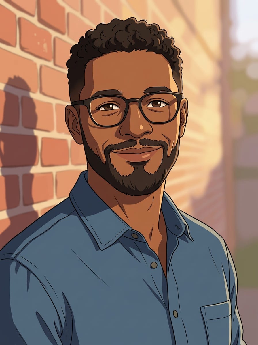 Portrait in the Japanese anime style