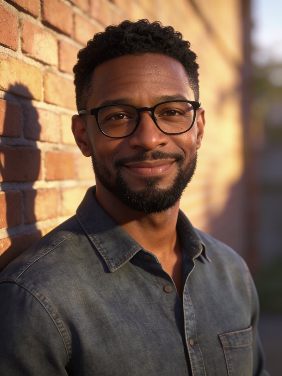 Original: portrait of a man with a beard and glasses