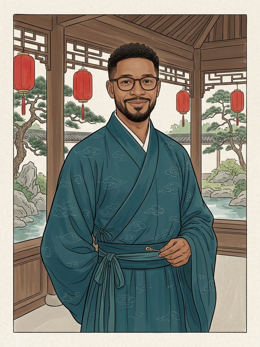 Portrait in the ancient Chinese costume style