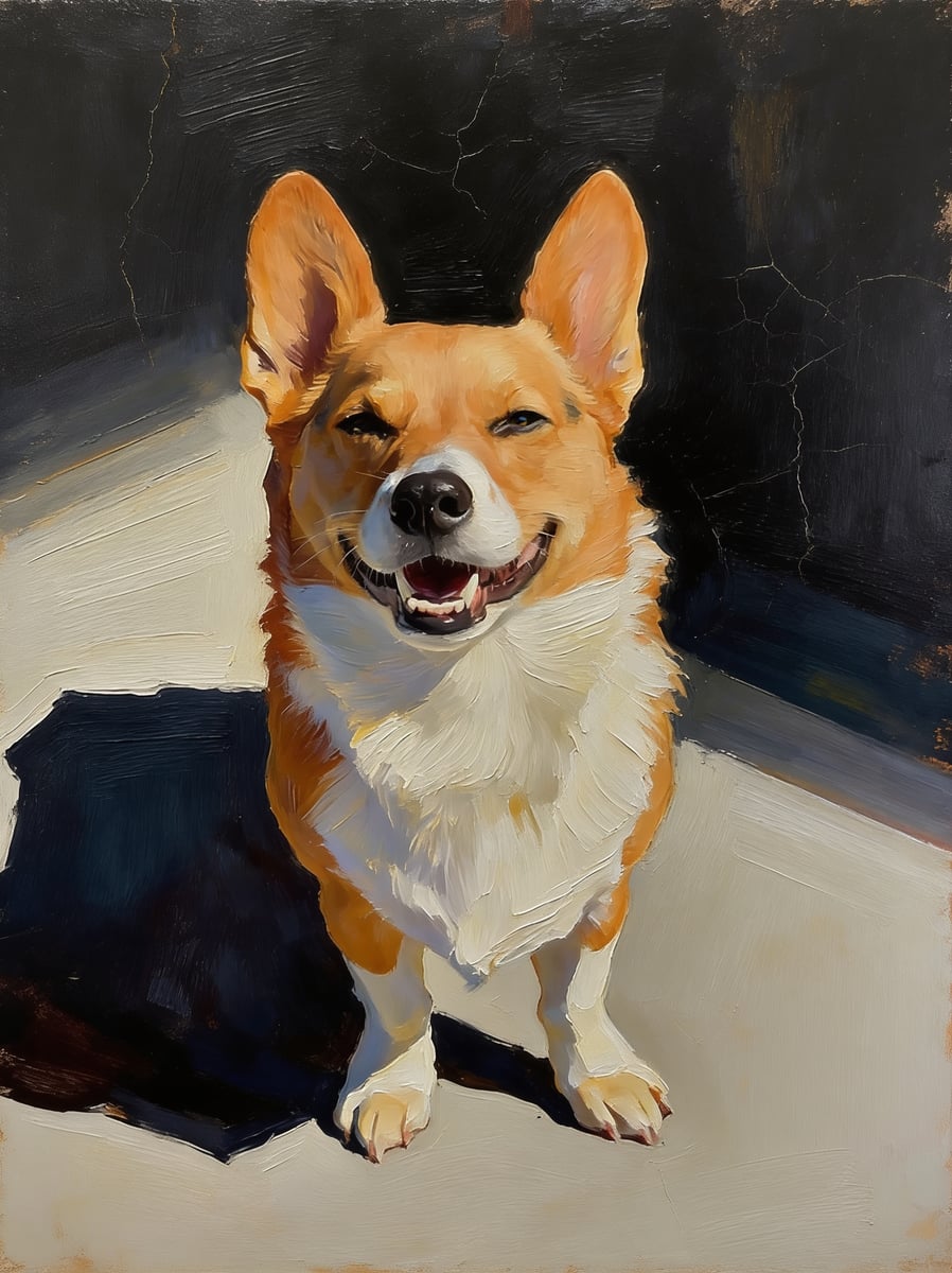 Pet in the classical oil painting style
