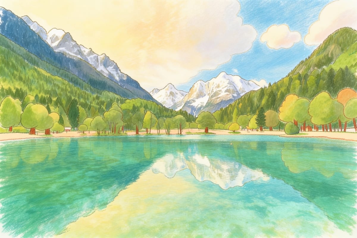 Landscape in the storybook style